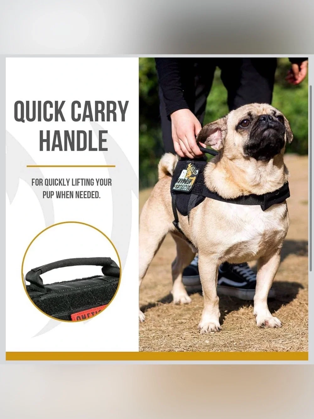 OneTigris Tactical Dog Harness XS Small Dog Vest with Handle